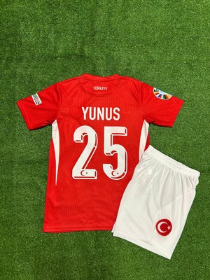 Türkiye Euro 2024 Yunus Akgün Iç Saha Çocuk Forması (Red)