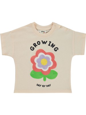 Civil Baby Kız Bebek Tişört 6-18 Ay Pudra