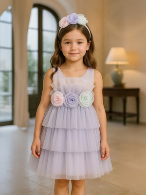 Civil Girls Kız Çocuk Abiye 6-9 Yaş Lila