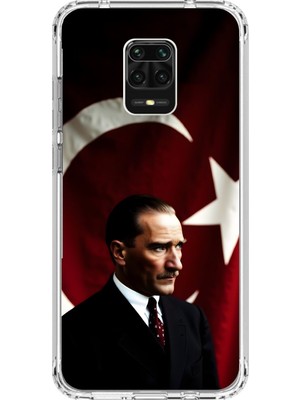 Dali Design Xiaomi Redmi Note 9 Pro Uyumlu Şeffaf Kılıf Atatürk 4 Tasarımlı
