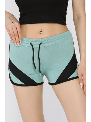Biyeli Kadın Baskılı Mini Şort P-00017288