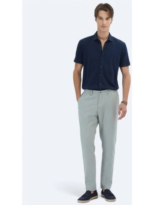 Kip Nil Yeşili Dokuma Jogging Fit Casual Pamuk Karışımlı Pantolon