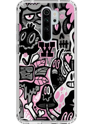 Dali Design Xiaomi Redmi Note 8 Pro Uyumlu Şeffaf Kılıf Graffiti 10 Tasarımlı