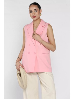 Kruvaze Yaka Astarlı Kadın Yelek P-00017452