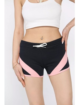 Biyeli Kadın Baskılı Mini Şort P-00017288