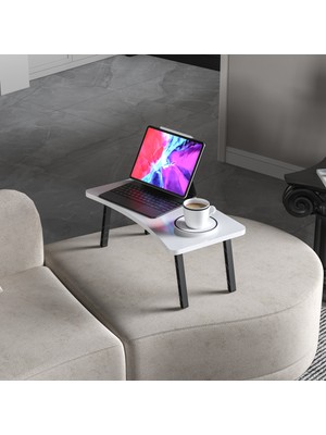 Alpa Ev Mobilya Katlanabilir Yatak ve Koltuk Üstü Laptop Sehpası - Pratik Kahvaltı ve Çalışma Masası