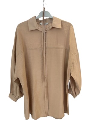 GMLK01 Biye Kemerli Önü Pervazlı Gömlek