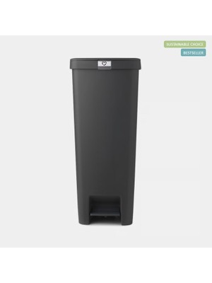 Brabantıa Stepup Koyu Gri Plastik Pedallı Çöp Kutusu 40 Lt