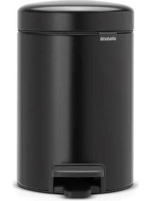 Brabantıa Newıcon Matt Black Pedallı Çöp Kutusu 3 Lt