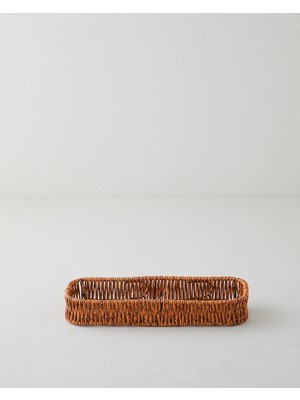 Crustic Plastik Ekmek Sepeti 27,5X10X4 cm Kahverengi