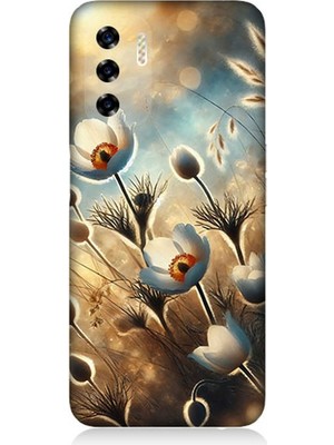 Reeder P13 Blue 2022 Uyumlu Pamuk Dalları Bahar Ruhu  Desenli Silikon Kılıf