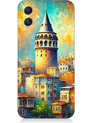 Samsung Galaxy A04 Uyumlu Galata’da Renkli Işıklar  Desenli Silikon Kılıf