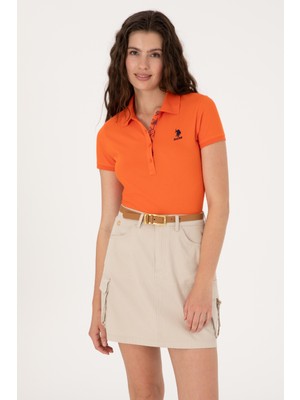 U.S. Polo Assn. Kadın Nar Çiçeği Basic Tişört 50300896-VR039