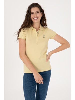 U.S. Polo Assn. Kadın Açık Haki Basic Tişört 50300896-VR183
