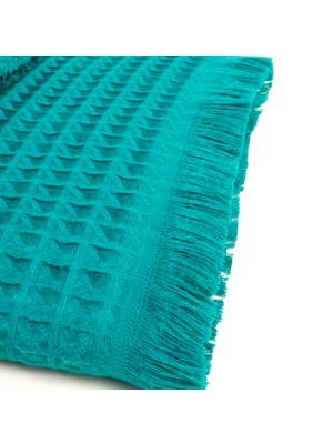 Solıd Waffle Pamuk Modal Pamuklu Yüz Havlusu 50X90 cm Koyu Yeşil