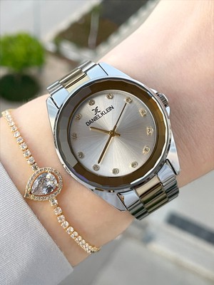 Daniel Klein Kristal Camlı Kadın Kol Saati ve Hediye Bileklik