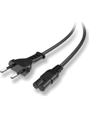 1.5mt 1.5 Metre LCD LED Tv Televizyon Güç Elektrik Power Kablosu 2 Pin Oluklu 2'li