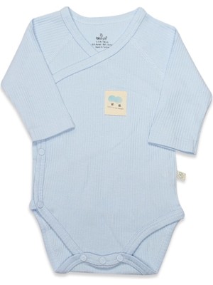 Bistyle Organic Modal Flying Balloons Kruvaze Uzun Kol Body BS17121 Mavi