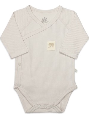 Bistyle Organic Modal Flying Balloons Kruvaze Uzun Kol Body BS17121 Bej