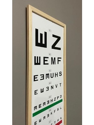 Göz Snellin Eşeli Ahşap Çerçeveli 70X25CM Askılı Tıpmerkez