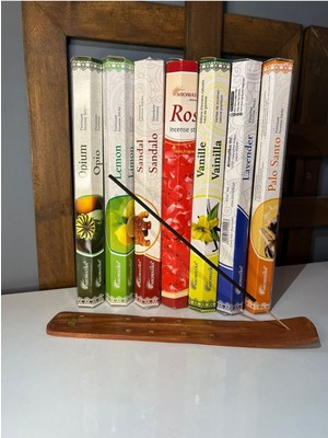 Kırmızı 7 Paket Çubuk Tütsü ve Oda Kokusu Seti