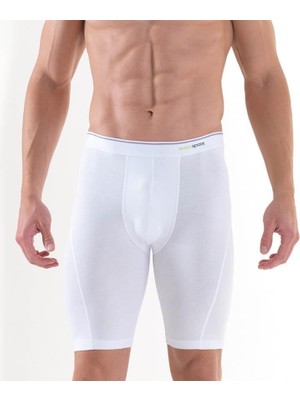 Tender Cotton Büyük Beden Uzun Paça Beyaz Boxer 9230