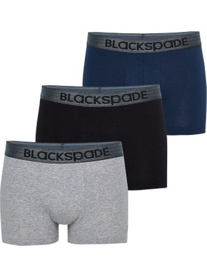 Modern Basics Shorty 3'lü Boxer Siyah-Gri-Lacivert -127 Boxer 9472