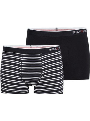 Stripes 2'li Siyah Boxer 9551