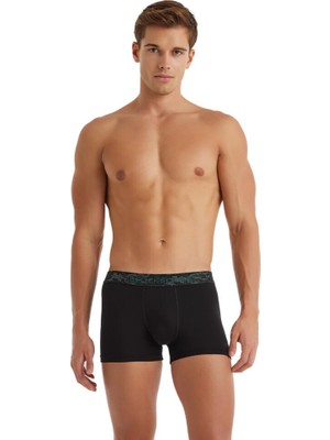 Cotton Siyah Boxer 9555