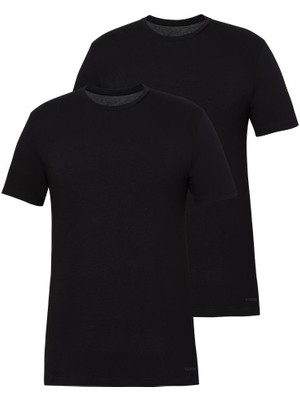 Tender Cotton 2'li Kısa Kol Siyah T-shirt 9675