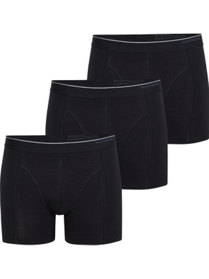 Tender Cotton 3'lü Siyah Boxer 9673 - 967
