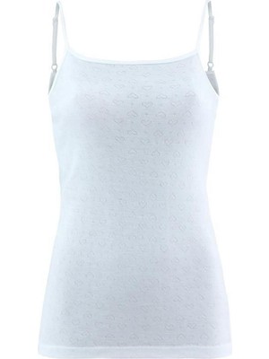 Blackspade 1265 Bayan Beyaz İnce Askı Thermal Atlet