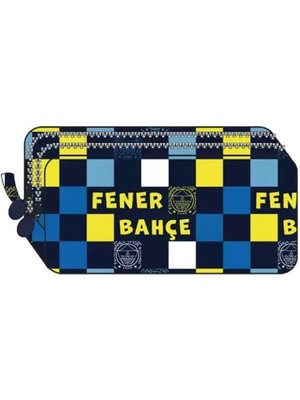 Fenerbahçe Dama Desen Kalem Çantası 2 Bölmeli Kalemlik