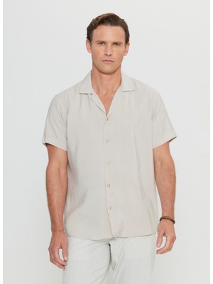 Altınyıldız Classics Comfort Fit Gömlek Yaka Bej Erkek Gömlek ACE026252011_BEJ