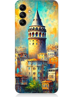 Samsung Galaxy A15 Uyumlu Galata’da Renkli Işıklar  Desenli Silikon Kılıf