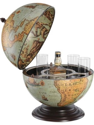 Zoffoli Nettuno Classic Haritalı Dünya Bar 40CM Çap