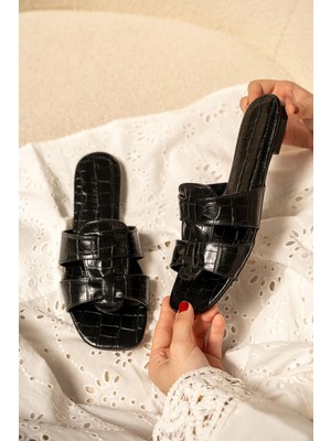 Toffy Kroko Deri Terlik