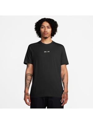 Nike Air Logolu  Spor Tişört SIYAH-FQ3789-010 Siyah - S