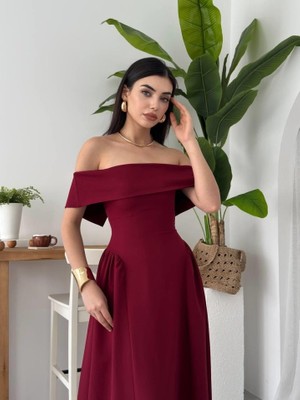 Gökyüzü Moda Stars Straplez Elbise