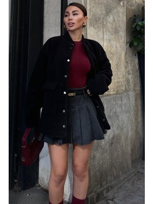 Gökyüzü Moda Livia Astarlı Suni Kürk Ceket 6109-08