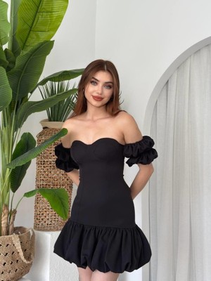 Gökyüzü Moda Peyda Straplez Elbise