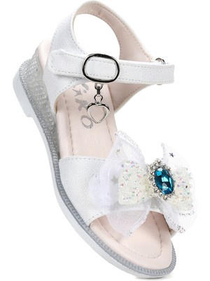 Kiko Kids Bufly Fiyonklu Kız Çocuk Sandalet Ayakkabı