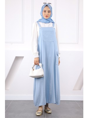 İmaj Butik Buz  Mavi Gömlek Kombinli Jile