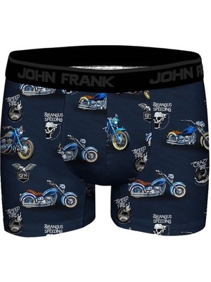 John Frank Dijital Baskılı Erkek Boxer JFBD371-MOTO
