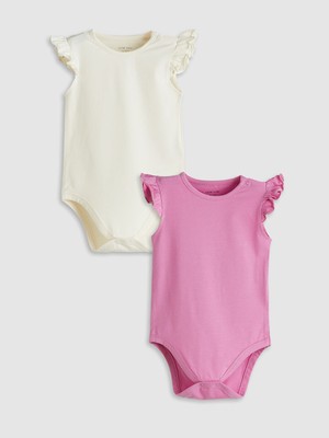 Lc Waikiki Yeni Sezon Basic Kiz Bebek Citcitli Body 2'li - S5NM42Z1