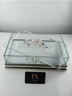 Aynalı Kutu Gondol Şekerlik Sunumluk Söz Nişan Kız Isteme Çikolatalık Dekoratif Obje Biblo Süs Eşya