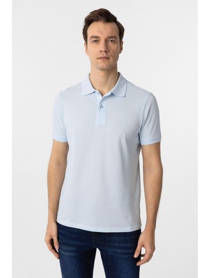 Süvari Dar Kesim Pamuk Çekmeyen Kumaş Polo Yaka Tişört