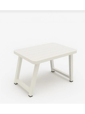 Katlanabilir Beyaz Kamp Masası, Suya Dayanıklı Kamp Masası Ahşap Desenli Kamp Masası