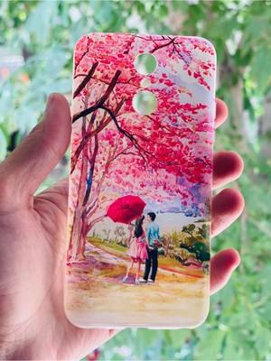 Lg Q7  Kılıf Sevgi Yolu Desenli Baskılı Silikon