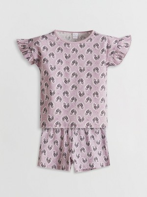 Lc Waikiki Yeni Sezon Bisiklet Yaka Kiz Cocuk Sortlu Pijama Takimi - S5IR73Z1